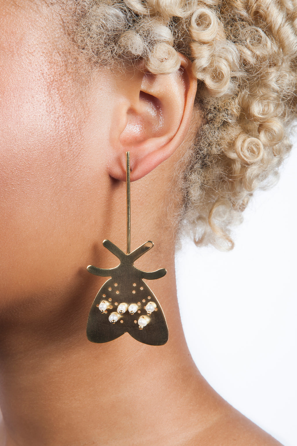 Colombian Jewelry Gold Moth Earrings Insect Jewelry 